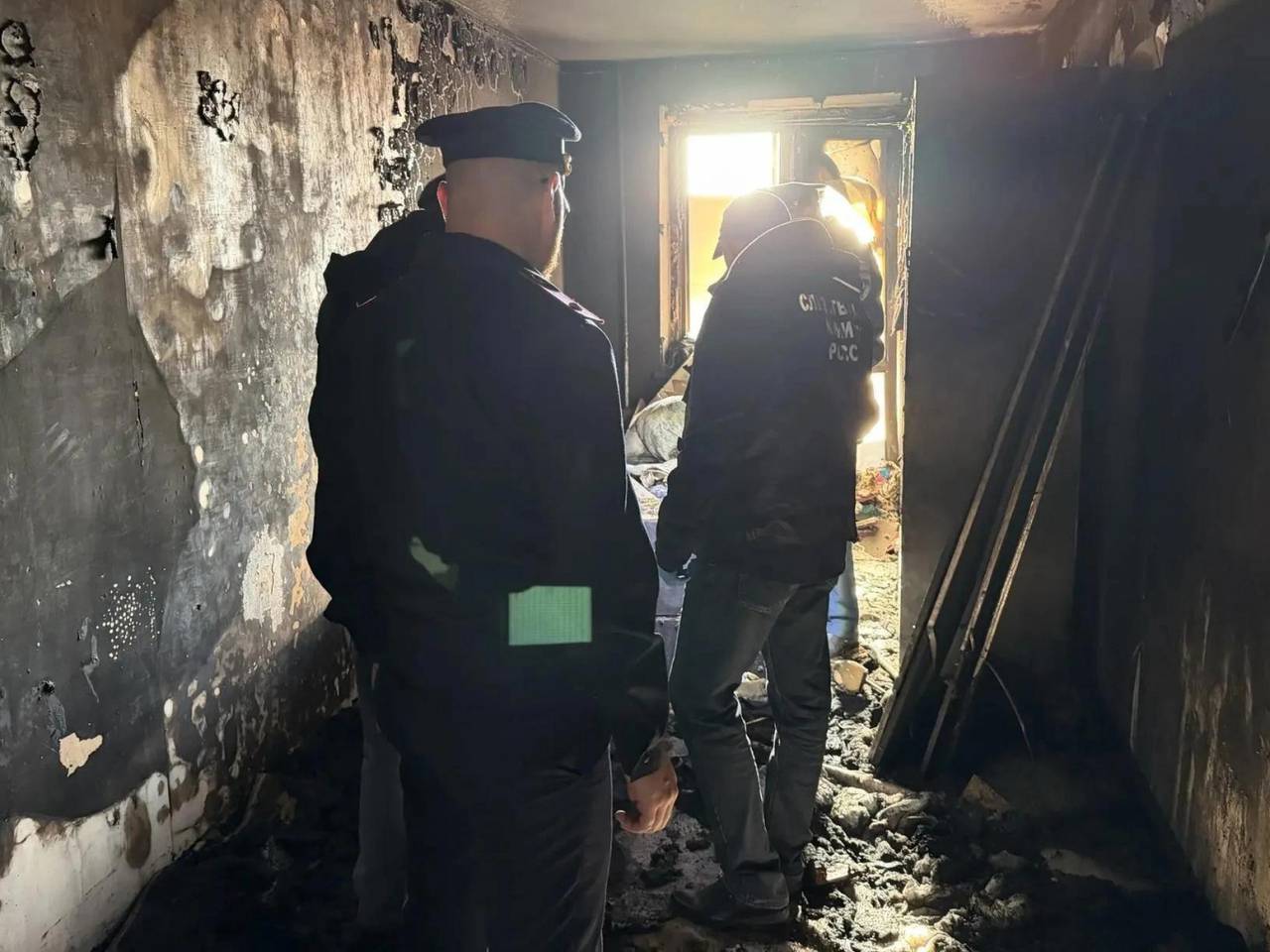 Пожар в Комсомольске-на-Амуре 8 октября