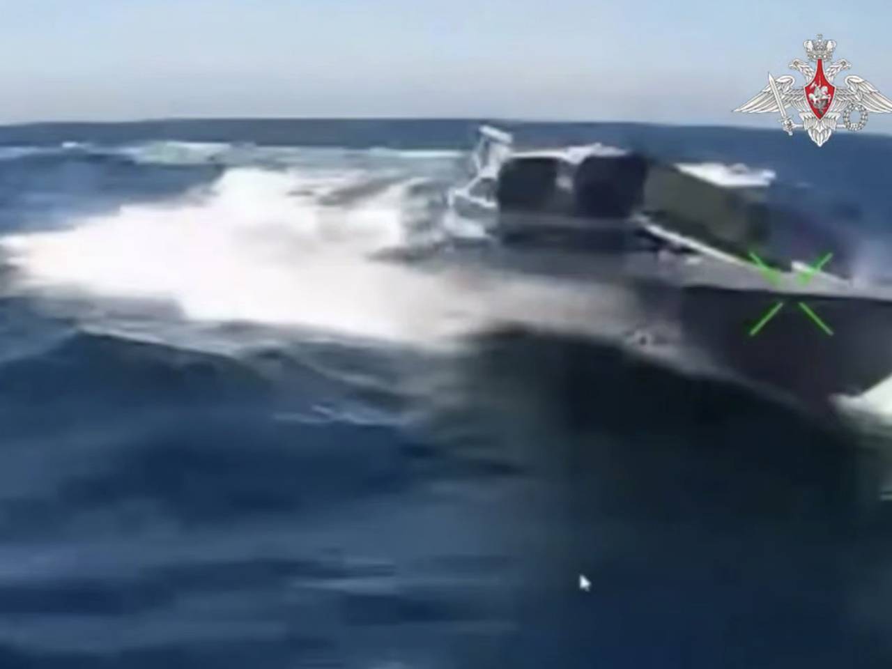 Поражение безэкипажных катеров ВСУ попало на видео